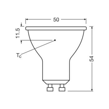 OSRAM LED izzó Reflektor GU10 6.9W 36° 840° 840 világos kép
