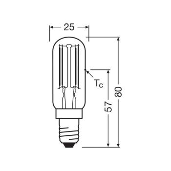OSRAM LED izzó Special T E14 6.5W izzószál 827 világos kép