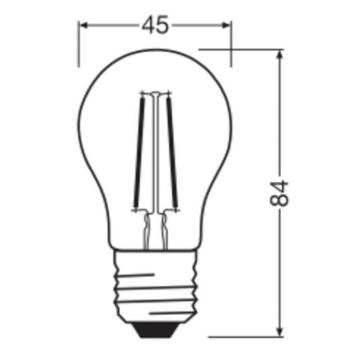 OSRAM LED izzó Tropfen P45, E27 1 W izzószál 2700 K kép