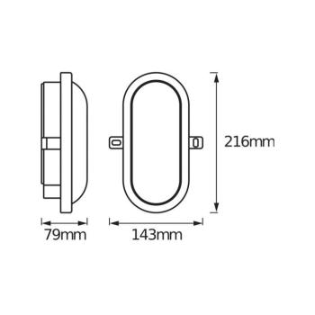 OSRAM LED kültéri fali lámpa BULKHEAD, fehér 11 W műanyag IP54 kép