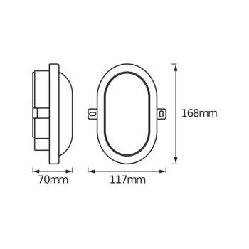 OSRAM LED kültéri fali lámpa BULKHEAD, fehér, 6 W műanyag IP54 kép