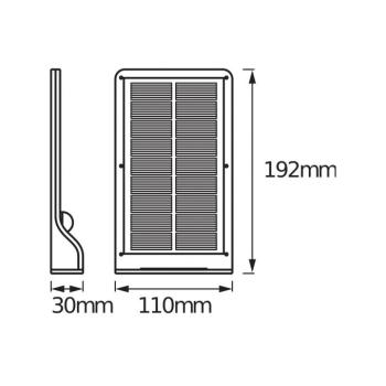 OSRAM LED kültéri fali lámpa DOORLED, ezüst érzékelő IP44 kép