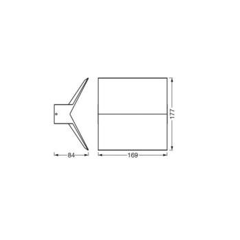 OSRAM LED kültéri fali lámpa ENDURA STYLE BAT, sötét szürke IP44 kép