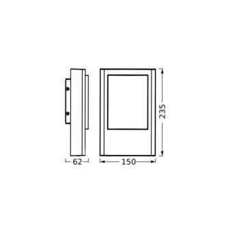 OSRAM LED kültéri fali lámpa ENDURA STYLE ENTRANCE, grafit, IP44 kép