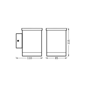 OSRAM ENDURA STYLE QUADRO LED kültéri fali lámpa, grafit kép