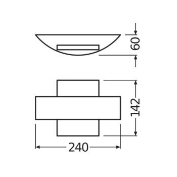 OSRAM LED kültéri falilámpa ENDURA STYLE SHIELD sötét szürke IP44 kép