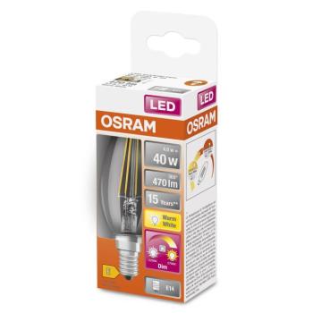 OSRAM LED-lámpa E14 4W GLOWdim világos kép