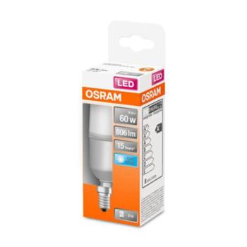 OSRAM LED lámpa E14 Classic Stick matt 4 000 K 8W kép