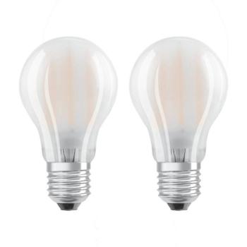 OSRAM LED lámpa E27 6,5W meleg fehér 2 db-os kép