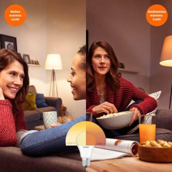 OSRAM LED lámpa E27 7W meleg fehér GLOWdim világos kép