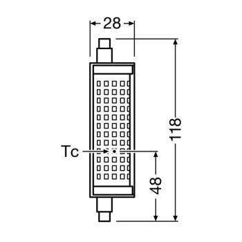 OSRAM LED lámpa R7s 19W 2700K dimmelhető kép