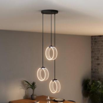 OSRAM LED lógó lámpa Decor Circle, 3 izzós, kerek, CCT, fekete kép