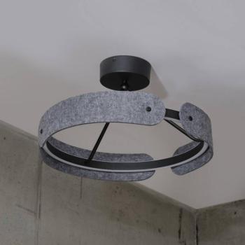 OSRAM LED mennyezeti lámpa Decor Curve Felt, szürke, filc, 3000 K kép