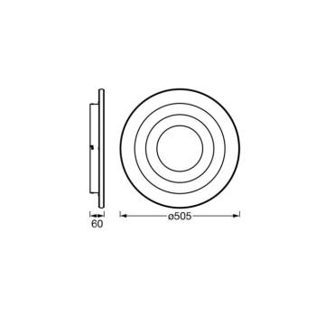 OSRAM LED mennyezeti lámpa ORBIS SPIRAL LOOP 51 cm fehér Sidelight kép