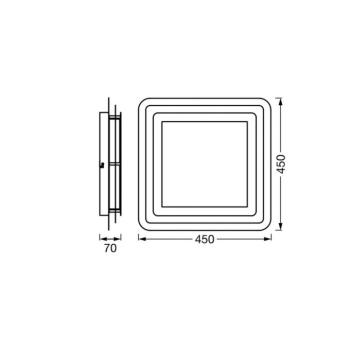 OSRAM LED mennyezeti világítás ORBIS SPIRAL LAYER, fehér, 45 x 45 cm kép