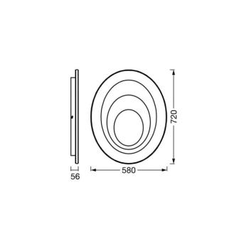 OSRAM LED mennyezeti világítás ORBIS SPIRAL OVAL, Ø 72 cm fehér 63 W kép