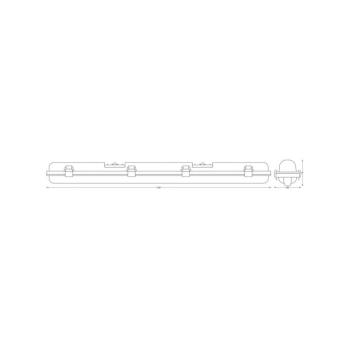 OSRAM nedvességálló világítás SUBMARINE, 126 cm, szürke, IP65, G13 kép