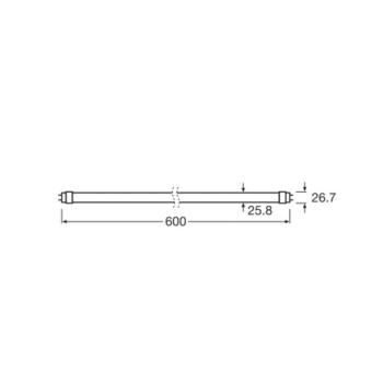 OSRAM LED növény lámpa T8 6.6W cső Fluora 2,500K 60cm kép