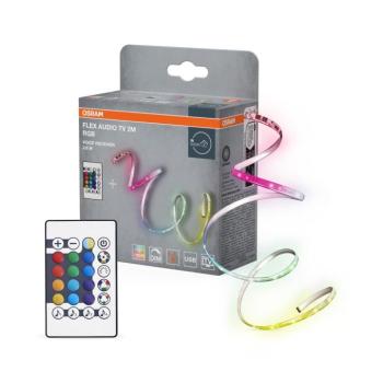 Osram - LED RGB fényerőszabályozható szalag TV-hez FLEX AUDIO 2m LED/3,6W/5V + távirányító 4099854448638 kép