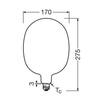 OSRAM LED Vintage 1906 Balloon E27 7,3W 2700K matt fényerősségű, kép