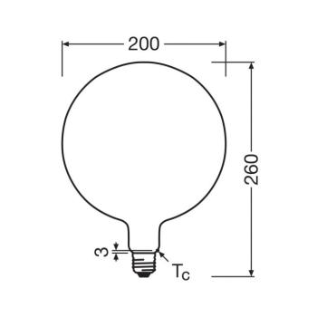 OSRAM LED Vintage 1906 Big Globe E27 7,3W 2700K matt fényerőszabályozható kép