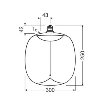 OSRAM LED Vintage Big Oval E27 12W 818 izzószálas füst fakó kép