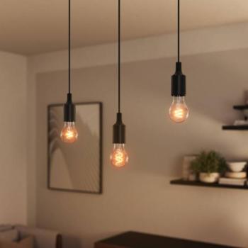 OSRAM lógó lámpa VINTAGE 1906 BELL fekete műanyag Ø 9 cm kép