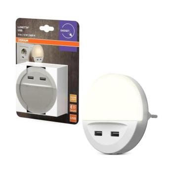 Osram - LUNETTA konnektorba dugható LED éjszakai lámpa érzékelővel 2xUSB LED/13W/230V 8590828062110 kép