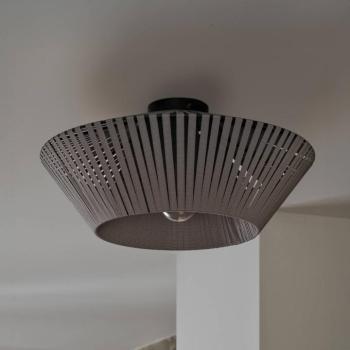 OSRAM mennyezeti lámpa Decor csík szürke, Ø 40,5 cm, textil, E27 kép