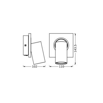 OSRAM MERCURY mennyezeti spotlámpa, fehér, 1 spotlámpa, GU10-LED 927 dimmelhető kép