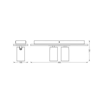 OSRAM MERCURY mennyezeti spotlámpa, fehér, 2 spot GU10-LED 927 dimmelhető kép