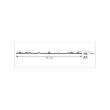 OSRAM nedves helyiségekhez alkalmas lámpa SUBMARINE 126 cm 1 x 15 W G13-LED IP65 kép