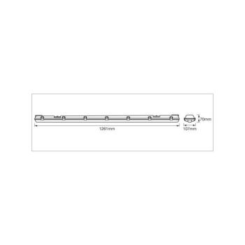 OSRAM nedves helyiségekhez alkalmas lámpa SUBMARINE 126 cm 2 x 15 W G13-LED IP65 kép
