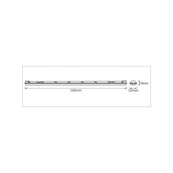 OSRAM nedves helyiségekhez alkalmas lámpa SUBMARINE 156 cm 2 x 19 W G13-LED IP65 kép
