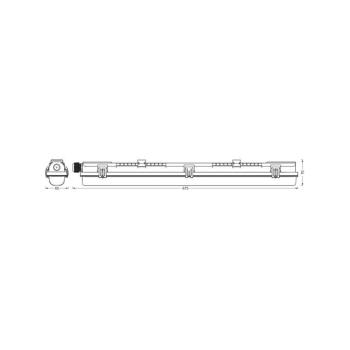 OSRAM SUBMARINE PCR nedvességálló lámpa, 68 cm, 1x G13 T8 LED, IP65 kép