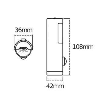 OSRAM NIGHTLUX éjszakai fény TORCH, fehér, érzékelő, elem IP54 kép