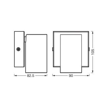 OSRAM OCTAGON fali spotlámpa, fekete, 1 izzó GU10-LED 927 dimmelhető kép