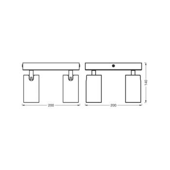 OSRAM OCTAGON PLATE mennyezeti spotlámpa, fehér, 4 izzós, GU10-LED, 927 kép