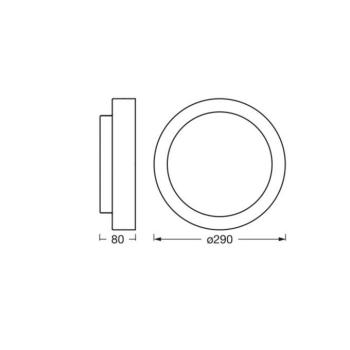 OSRAM ORBIS MADRID mennyezeti lámpa, fekete, Ø 29 cm fém/üveg kép