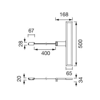 OSRAM Orbis Saturn LED tükör lámpa, króm, szélesség 50 cm, IP44 kép