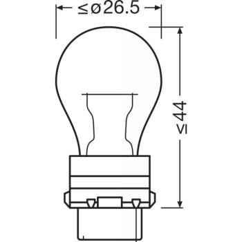 OSRAM S8 WEDGE BASE PY27/7W Jelzőlámpa 1 db-os csomag kép