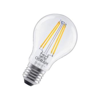 OSRAM SMART+ WiFi LED izzó E27, A60 6 W 827 átlátszó, dimmelhető kép