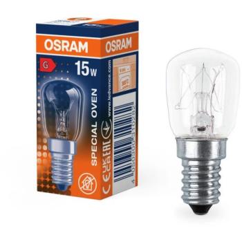 OSRAM SPC.T26/57, E14, 15W, 300 °C, átlátszó