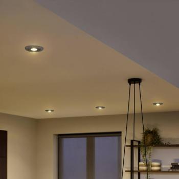 OSRAM süllyesztett spotlámpa, világos beton/nikkel, Ø 12 cm, GU10-LED kép