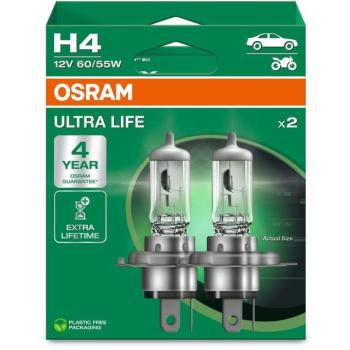 OSRAM Ultra Life H4 60/55W P43t 2db kép