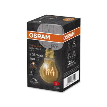 OSRAM Vintage 1906 E27 4,8 W LED A60 822 arany, dimmelhető kép