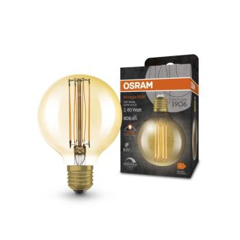 OSRAM vintage 1906 E27 8,8W LED G80 822 dimm arany kép