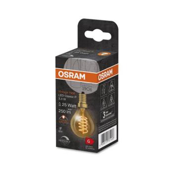 OSRAM 1906 E14 3,4 W LED csepp 822 arany, dimmelhető kép