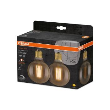OSRAM 1906 E27 6,5 W LED G95 824 arany, dimmelhető, 2 db-os csomag kép