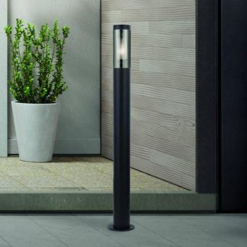 Ösvény világítás Batton, IP44, fekete, magasság 90 cm, fém kép
